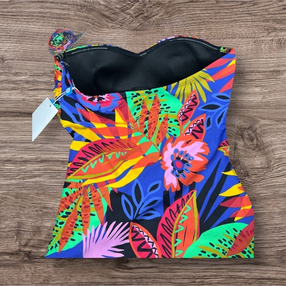 BLEU BY ROD BEATTIE Women's Night Safari Draped Tie-Front Bandini Swim Top - Picture 6 of 9